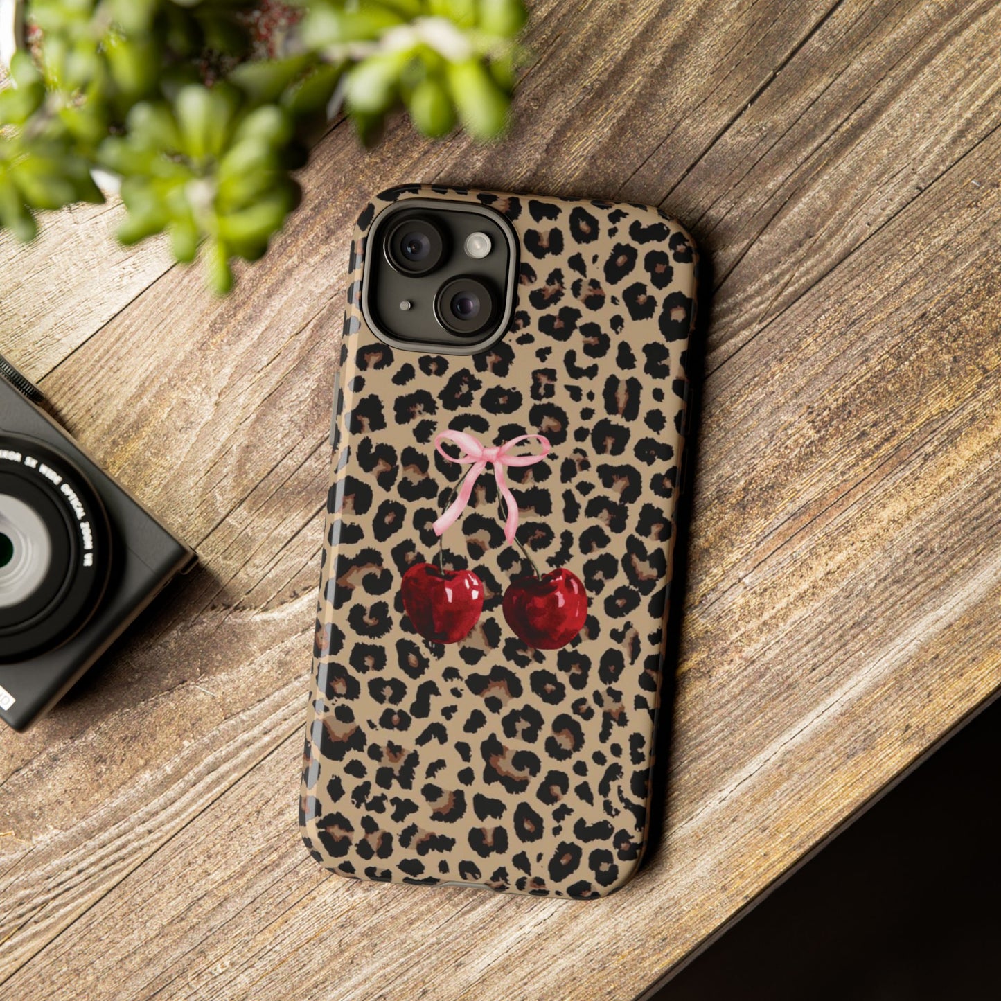 Phone Case: Bows and Cherries