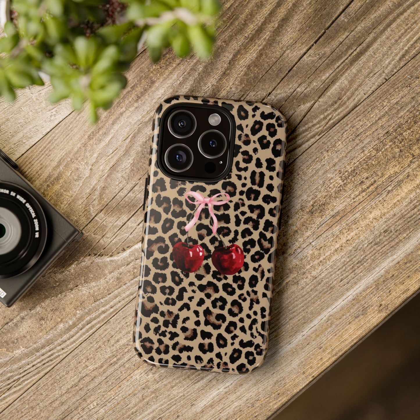 Phone Case: Bows and Cherries